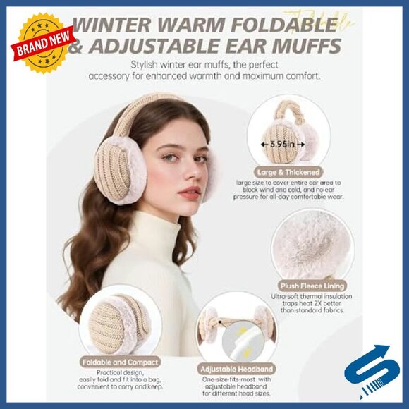 Fleece Lined Winter Set with Touchscreen Gloves, Scarf, Beanie, Earmuffs main image 5